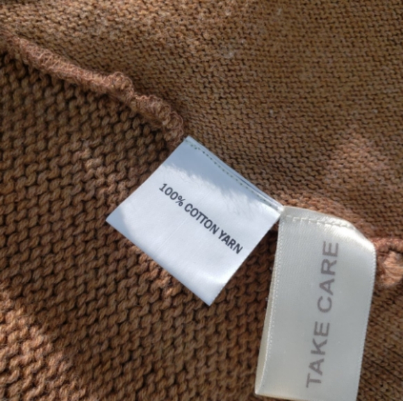 Anthropologie Sweater Brown Purple Open front waterfall - Picture 5 of 5